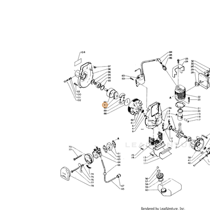 ECHO part 17501604920 — IPL diagram snippet (6x zoom, amber highlight)