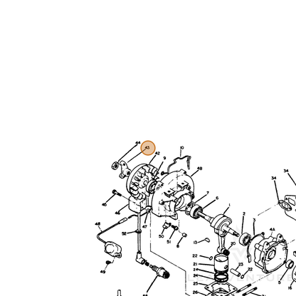ECHO part 17501605730 — IPL diagram snippet (6x zoom, amber highlight)