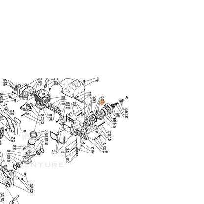 ECHO part 17501614730 — IPL diagram snippet (6x zoom, amber highlight)