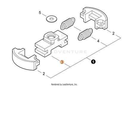 ECHO part 17501652130 — IPL diagram snippet (6x zoom, amber highlight)