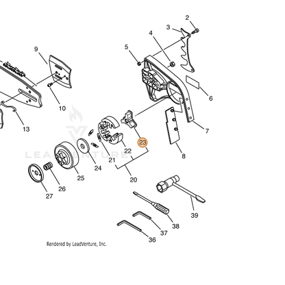 ECHO part 17501660730 — IPL diagram snippet (6x zoom, amber highlight)