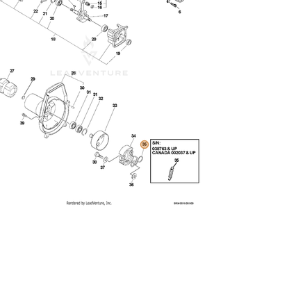 ECHO part 17501855930 — IPL diagram snippet (6x zoom, amber highlight)