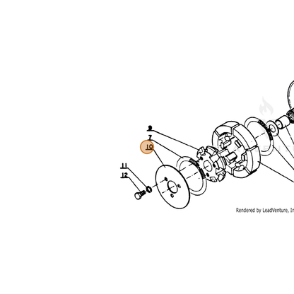 ECHO part 17501900230 — IPL diagram snippet (6x zoom, amber highlight)