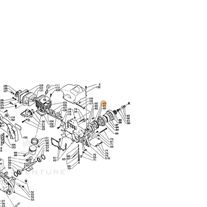 ECHO part 17501910631 — IPL diagram snippet (6x zoom, amber highlight)