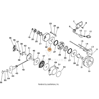 ECHO part 17501921430 — IPL diagram snippet (6x zoom, amber highlight)