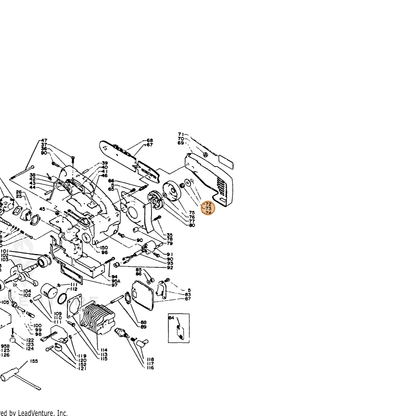ECHO part 17504413930 — IPL diagram snippet (6x zoom, amber highlight)