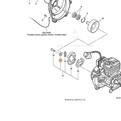 ECHO part 17504803920 — IPL diagram snippet (6x zoom, amber highlight)