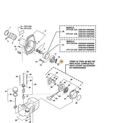 ECHO part 17504805530 — IPL diagram snippet (6x zoom, amber highlight)