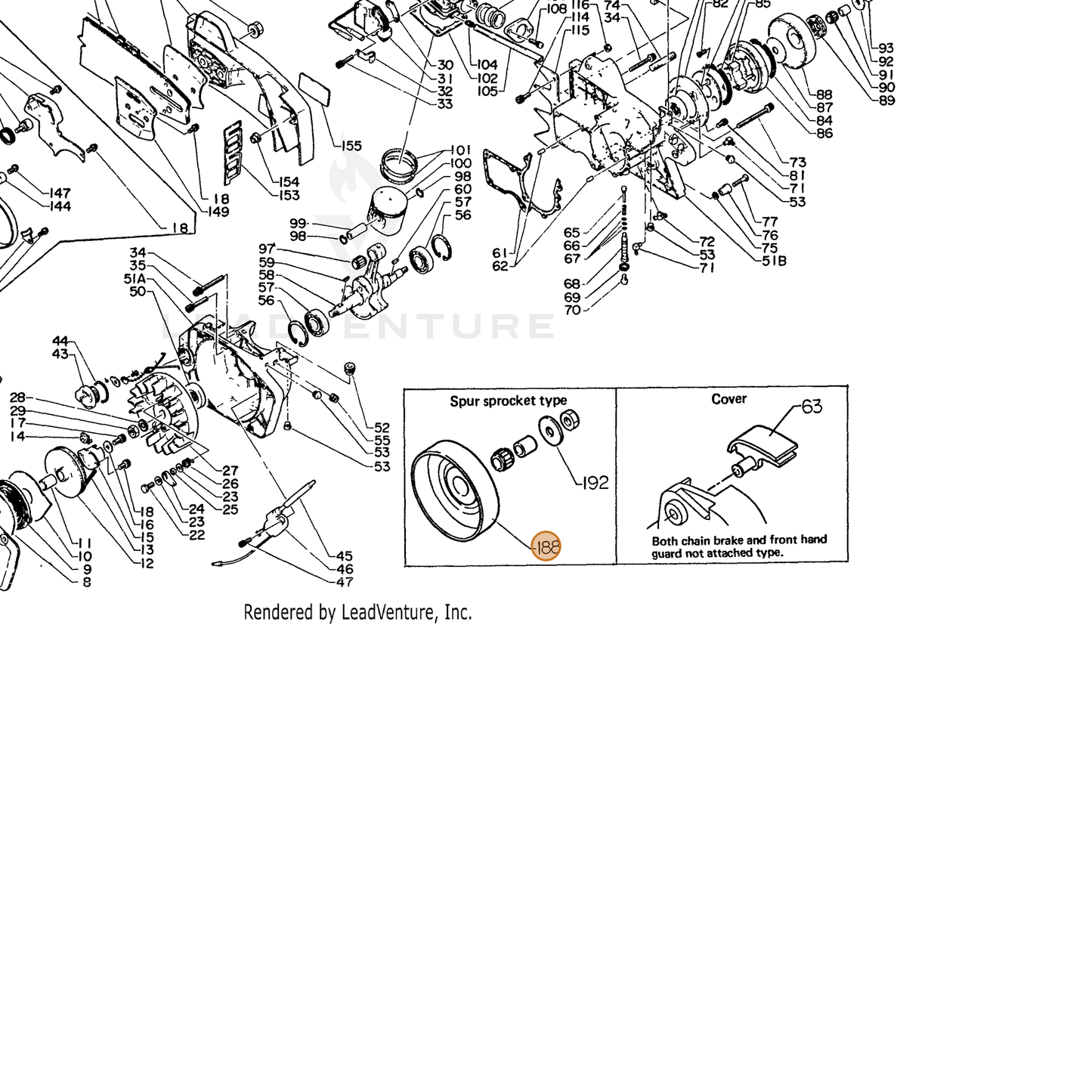 ECHO part 17520614730 — IPL diagram snippet (6x zoom, amber highlight)