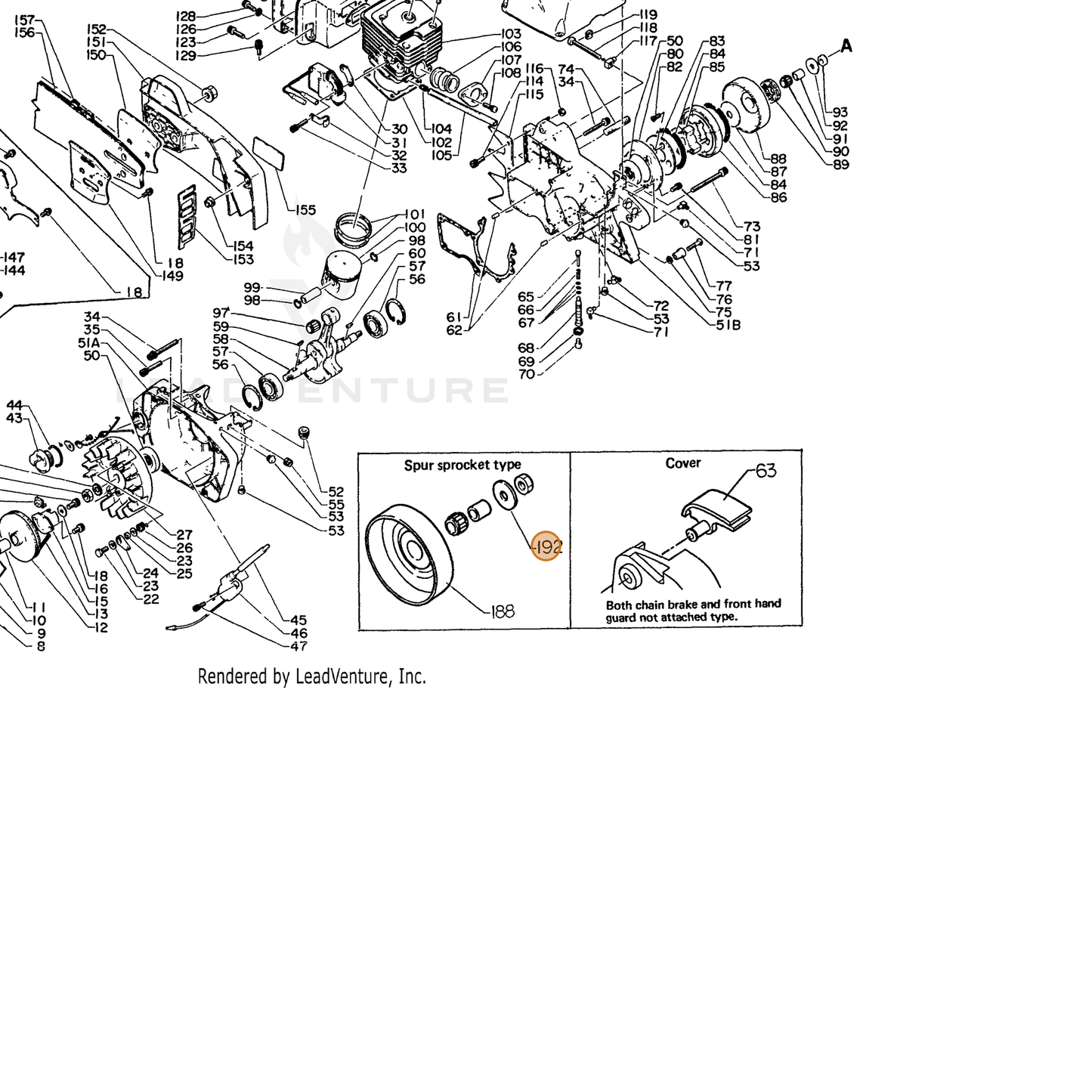 ECHO part 17521414730 — IPL diagram snippet (6x zoom, amber highlight)