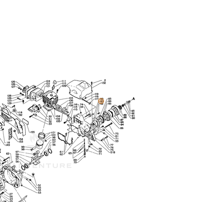 ECHO part 17531014730 — IPL diagram snippet (6x zoom, amber highlight)