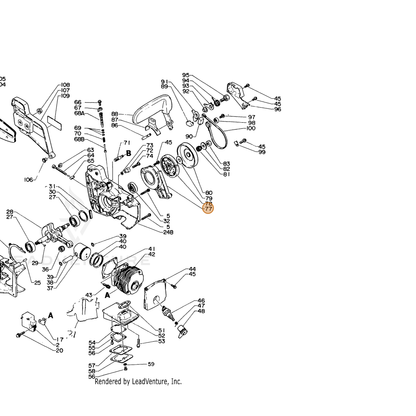 ECHO part 17531015130 — IPL diagram snippet (6x zoom, amber highlight)