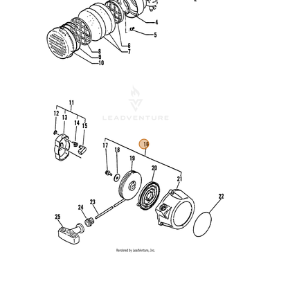 ECHO part 17720002110 — IPL diagram snippet (6x zoom, amber highlight)
