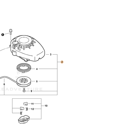 ECHO part 17720005363 — IPL diagram snippet (6x zoom, amber highlight)