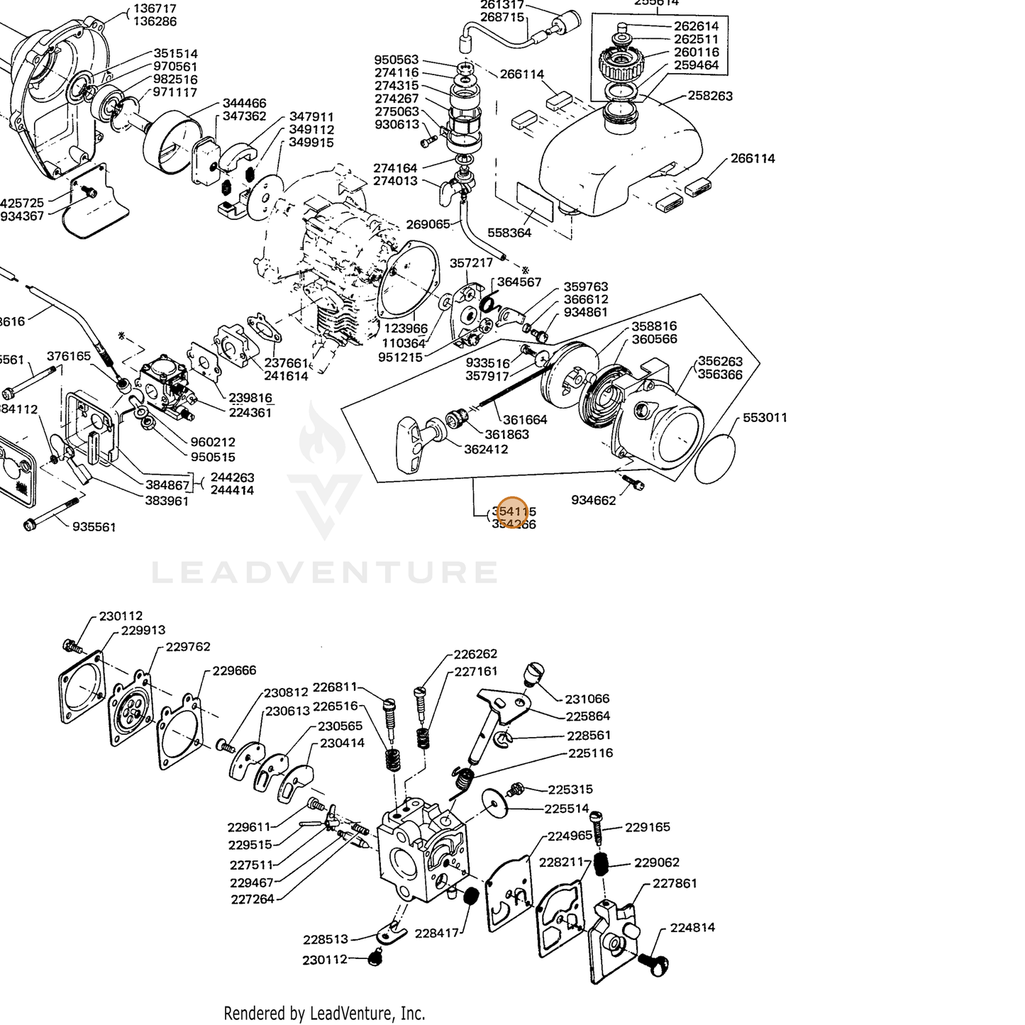 ECHO part 17720006030 — IPL diagram snippet (6x zoom, amber highlight)