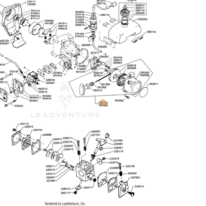 ECHO part 17720006030 — IPL diagram snippet (6x zoom, amber highlight)