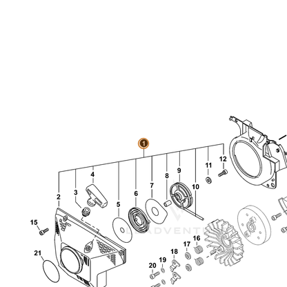 ECHO part 17720038833 — IPL diagram snippet (6x zoom, amber highlight)