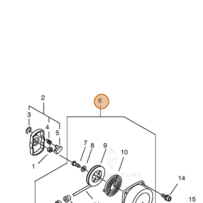 ECHO part 17720055631 — IPL diagram snippet (6x zoom, amber highlight)
