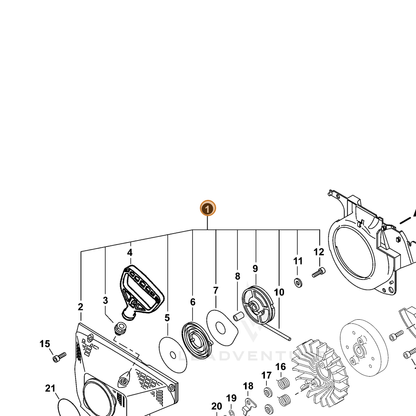 ECHO part 17720059631 — IPL diagram snippet (6x zoom, amber highlight)