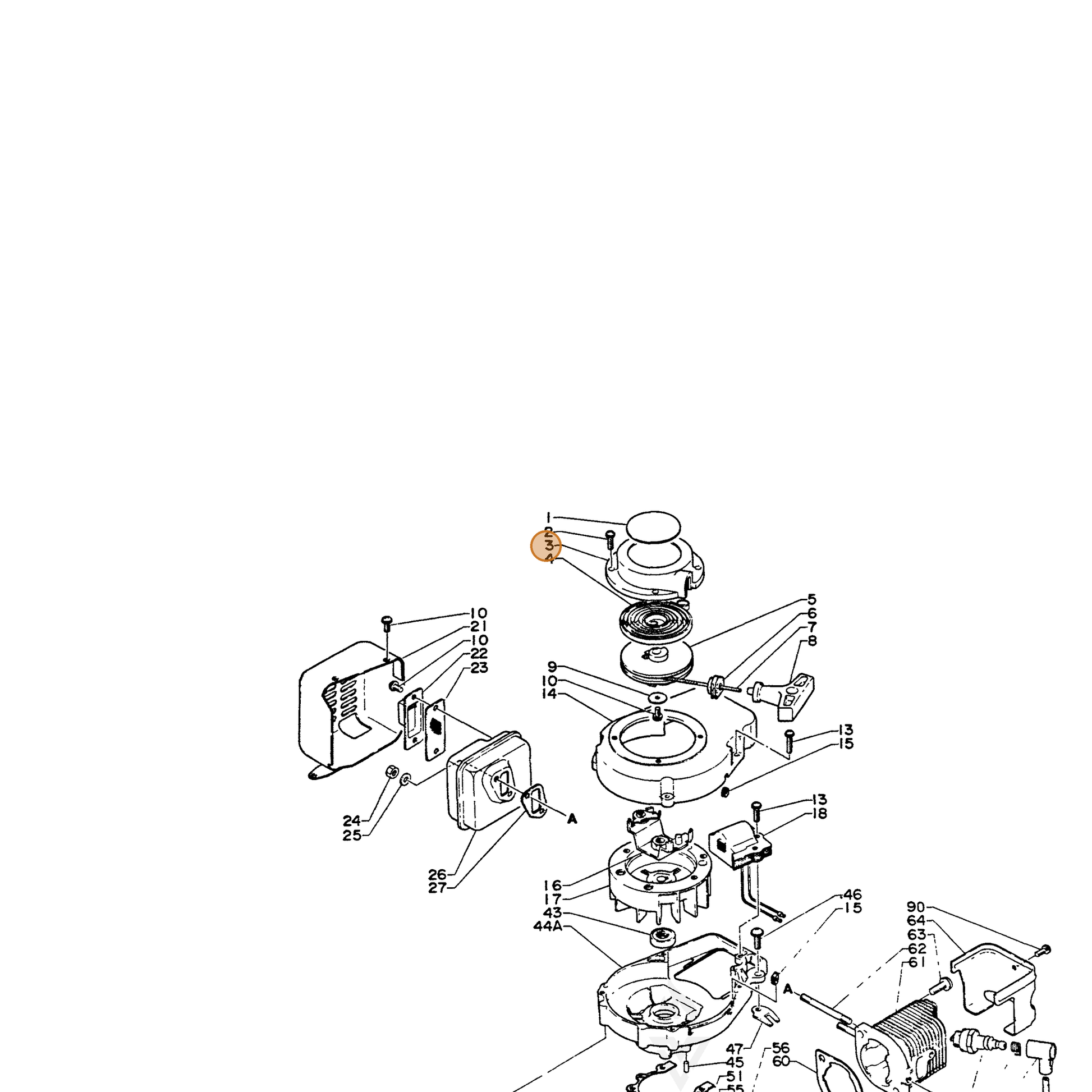 ECHO part 17720901260 — IPL diagram snippet (6x zoom, amber highlight)