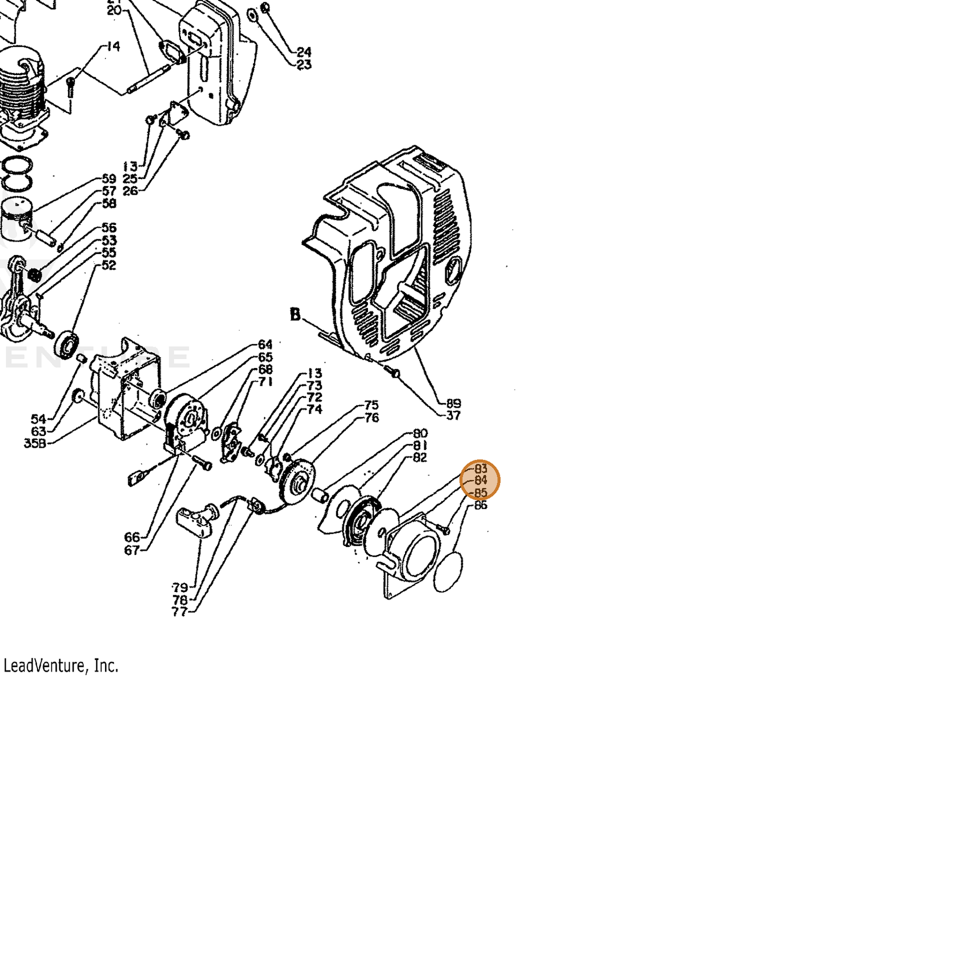 ECHO part 17720903211 — IPL diagram snippet (6x zoom, amber highlight)