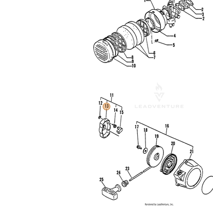 ECHO part 17721002110 — IPL diagram snippet (6x zoom, amber highlight)