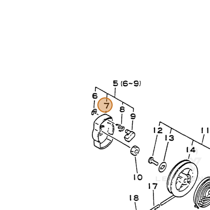 ECHO part 17721041030 — IPL diagram snippet (6x zoom, amber highlight)