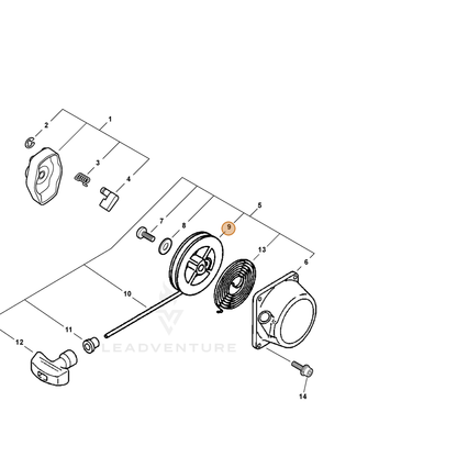ECHO part 17721511120 — IPL diagram snippet (6x zoom, amber highlight)