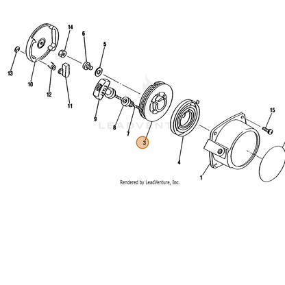 ECHO part 17721544430 — IPL diagram snippet (6x zoom, amber highlight)