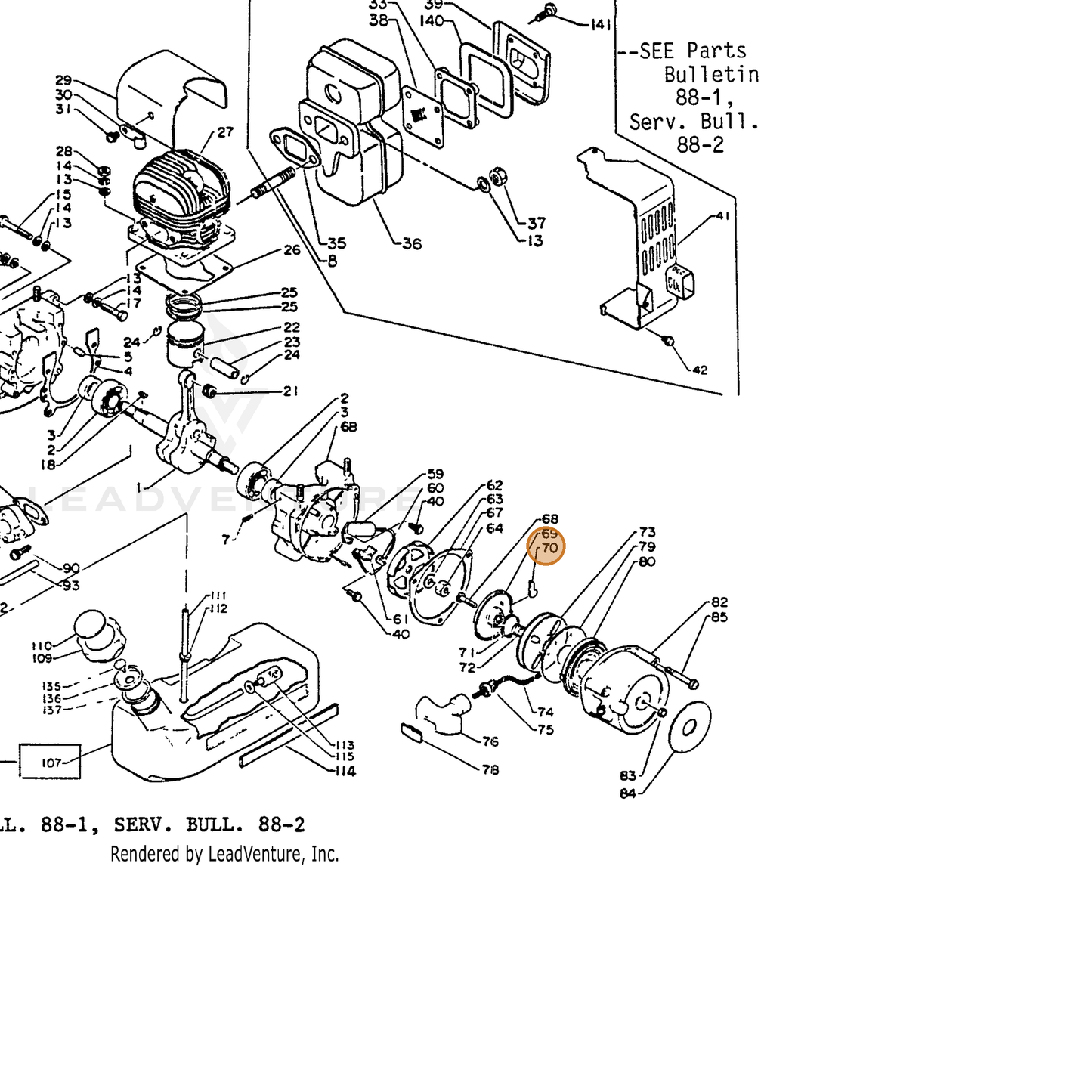 ECHO part 17721800910 — IPL diagram snippet (6x zoom, amber highlight)