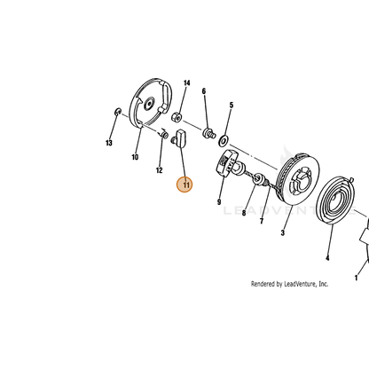 ECHO part 17721805960 — IPL diagram snippet (6x zoom, amber highlight)