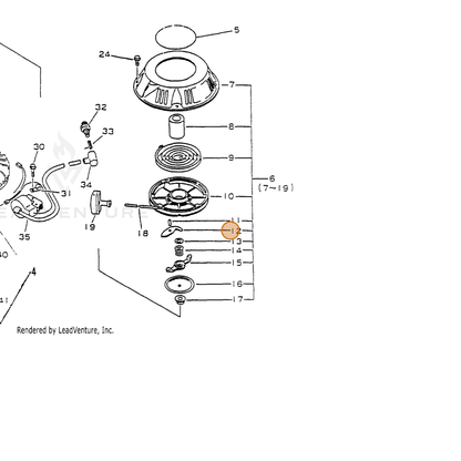 ECHO part 17721811620 — IPL diagram snippet (6x zoom, amber highlight)