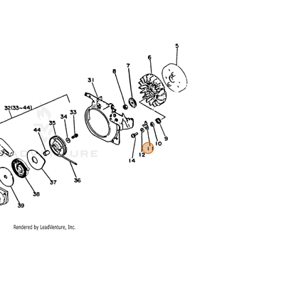 ECHO part 17721832430 — IPL diagram snippet (6x zoom, amber highlight)