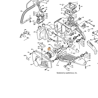 ECHO part 17722002834 — IPL diagram snippet (6x zoom, amber highlight)