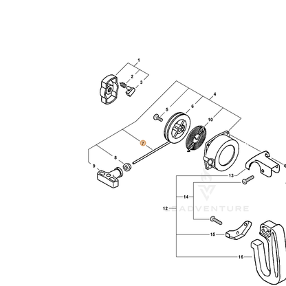 ECHO part 17722605310 — IPL diagram snippet (6x zoom, amber highlight)