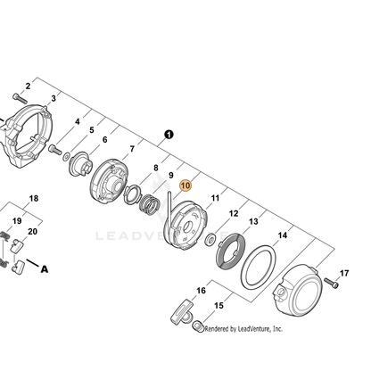 ECHO part 17722656030 — IPL diagram snippet (6x zoom, amber highlight)
