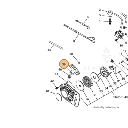 ECHO part 17722816430 — IPL diagram snippet (6x zoom, amber highlight)