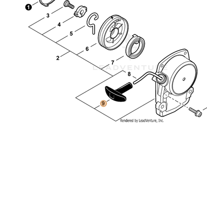 ECHO part 17722844330 — IPL diagram snippet (6x zoom, amber highlight)