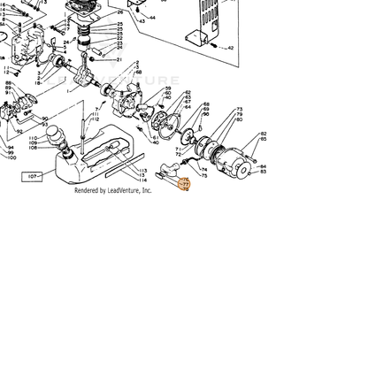 ECHO part 17722900220 — IPL diagram snippet (6x zoom, amber highlight)