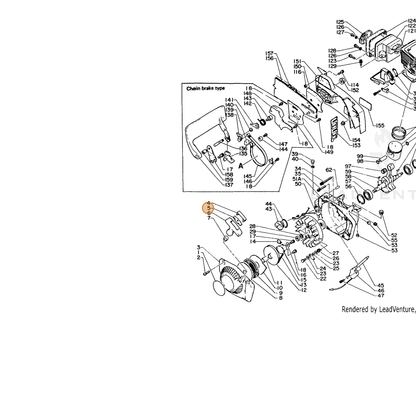 ECHO part 17722914730 — IPL diagram snippet (6x zoom, amber highlight)