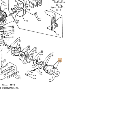 ECHO part 17723201110 — IPL diagram snippet (6x zoom, amber highlight)