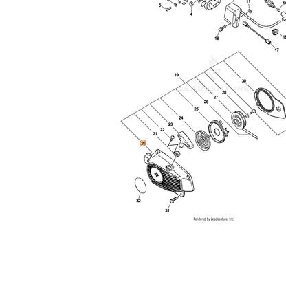 ECHO part 17723239630 — IPL diagram snippet (6x zoom, amber highlight)