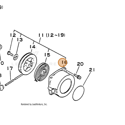 ECHO part 17723246430 — IPL diagram snippet (6x zoom, amber highlight)