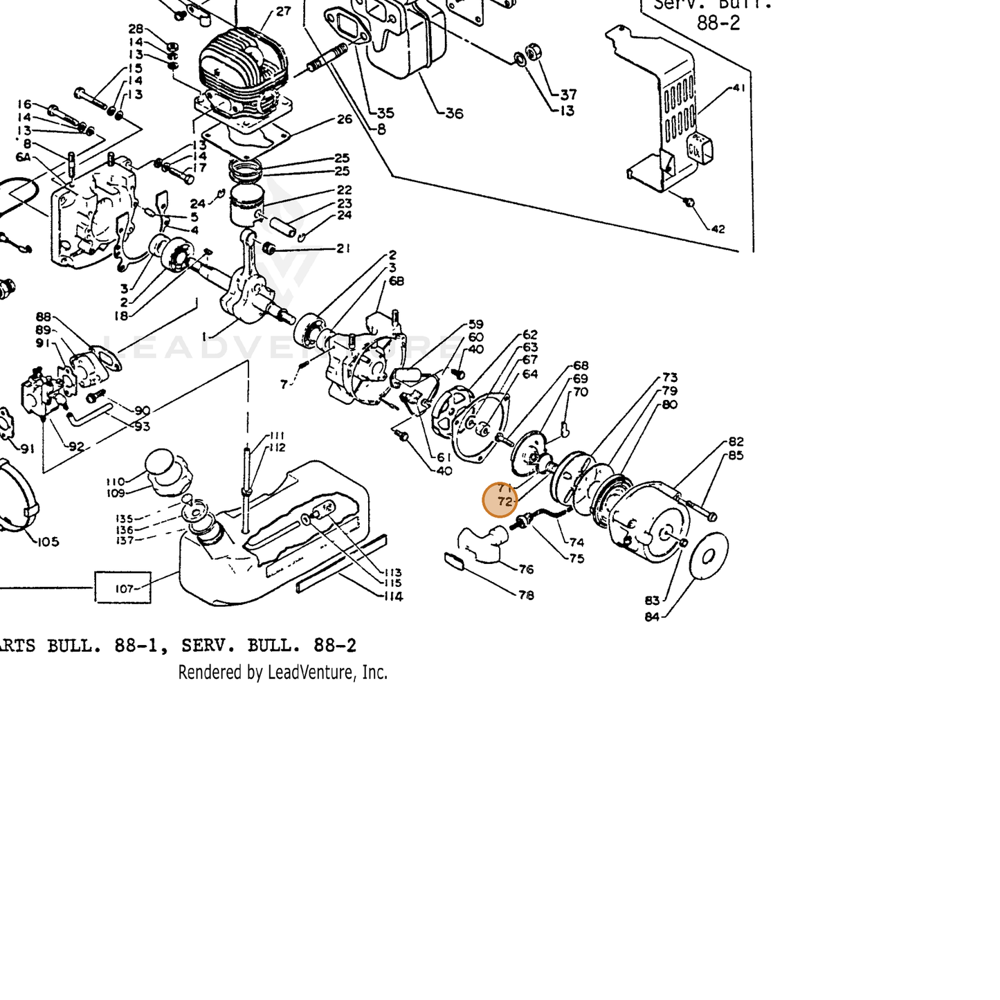 ECHO part 17723300910 — IPL diagram snippet (6x zoom, amber highlight)