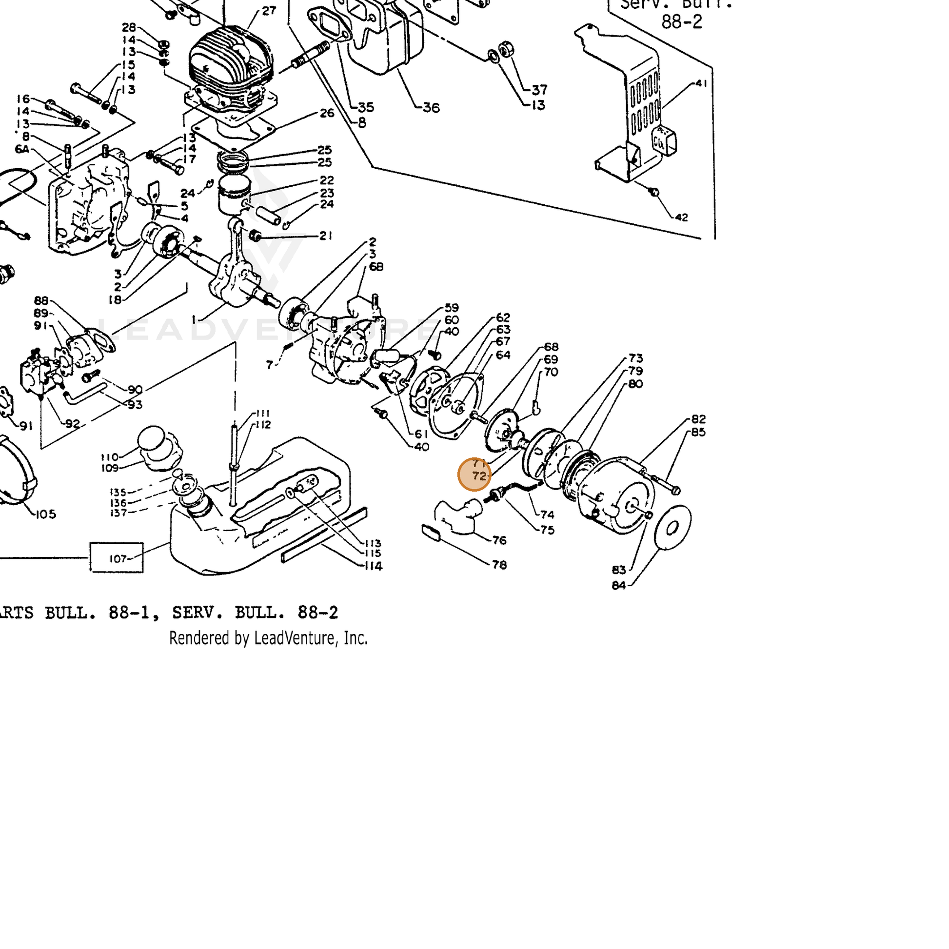 ECHO part 17723300910 — IPL diagram snippet (6x zoom, amber highlight)