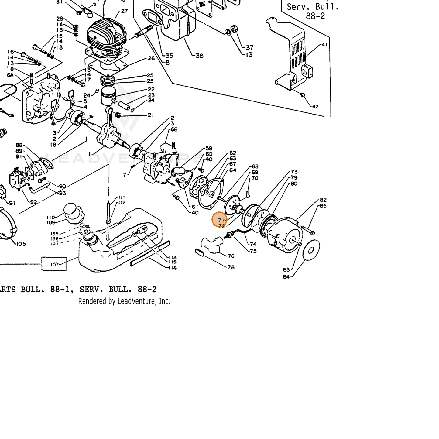 ECHO part 17723400910 — IPL diagram snippet (6x zoom, amber highlight)