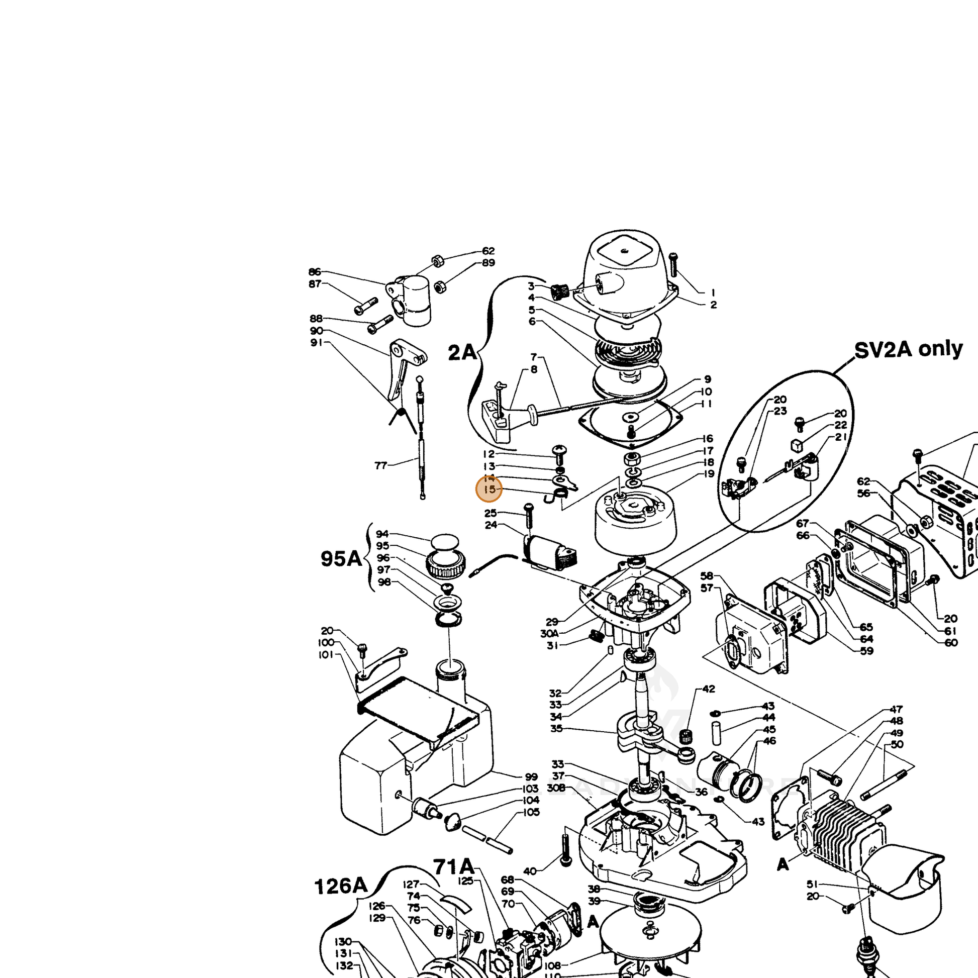 ECHO part 17723404632 — IPL diagram snippet (6x zoom, amber highlight)