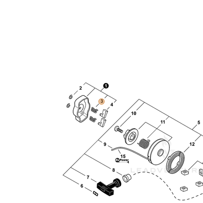 ECHO part 17723412220 — IPL diagram snippet (6x zoom, amber highlight)