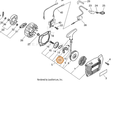 ECHO part 17723454430 — IPL diagram snippet (6x zoom, amber highlight)