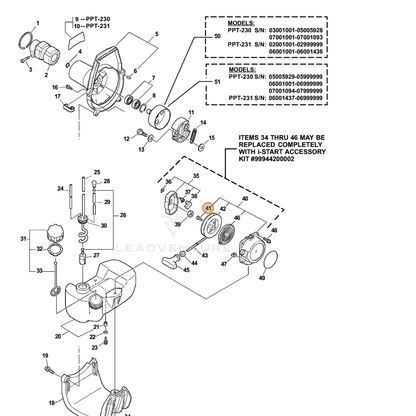 ECHO part 17723644330 — IPL diagram snippet (6x zoom, amber highlight)